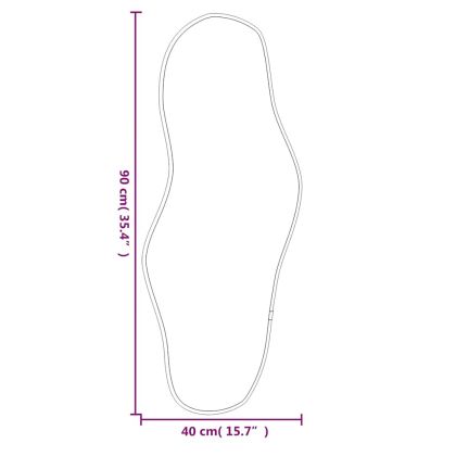 Стенно огледало сребро 90x40 см