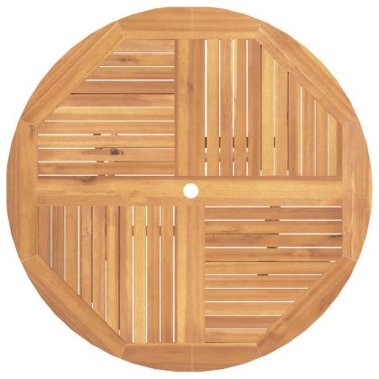 Сгъваема градинска маса Ø 110x75 см тиково дърво масив