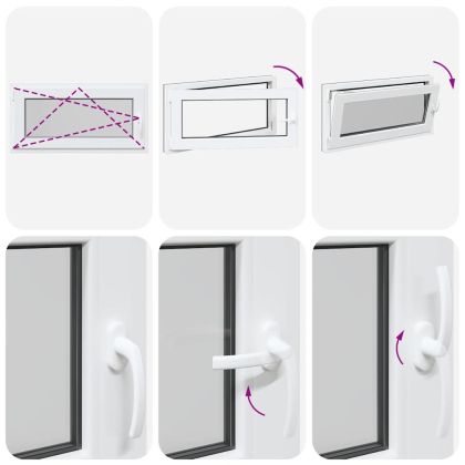 Прозорец за мазе "RISOR" 100x50 см Отварящо-отваряем DIN ляв антрацит