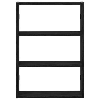 vidaXLS Стенен рафт черен 43x9x60 cm Инженерна дървесина