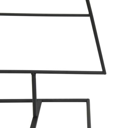 Метална коледна елха за декорация черна 125 см