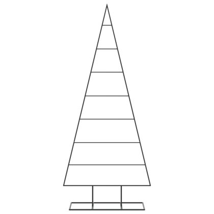 Метална коледна елха за декорация черна 150 см