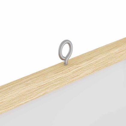 Магнитна бяла дъска Бяло 80 x 1.4 x 80 см Борово дърво масив