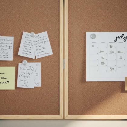 Коркова дъска Кафяво 80 x 1.4 x 80 см Борово дърво масив