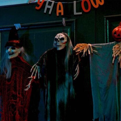 Висящ призрак за Хелоуин 3 pcs Многоцветен 61 x 97 см Полиестер