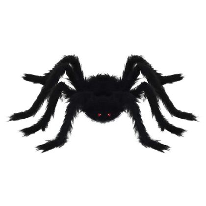 Декорация с паяк за Хелоуин 6 pcs Черно 75 cm