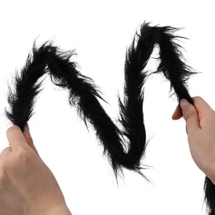 Декорация с паяк за Хелоуин 6 pcs Черно 75 cm