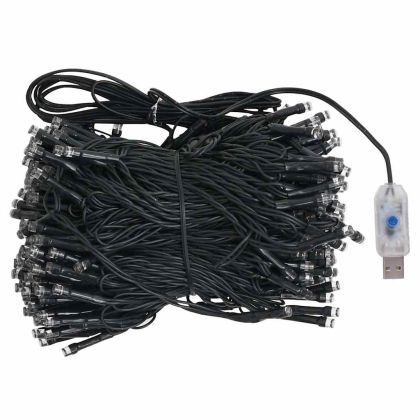 Изкуствена осветена коледна елха с топки бяла 150 см PVC