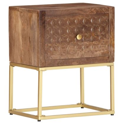 Нощно шкафче, 40х30х50 см, мангово дърво масив