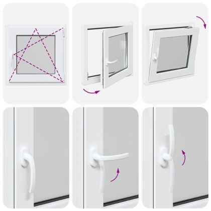 Прозорец за мазе "RISOR" 50x50 см, накланящ се и завъртащ се, DIN десен, бял