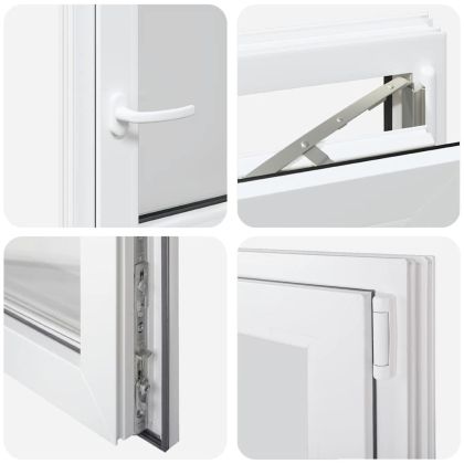 Прозорец за мазе "RISOR" 50x50 см, накланящ се и завъртащ се, DIN десен, бял