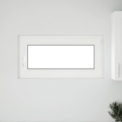 Прозорец за мазе "RISOR" 100x50 см Отварящо-отваряем DIN десен антрацит