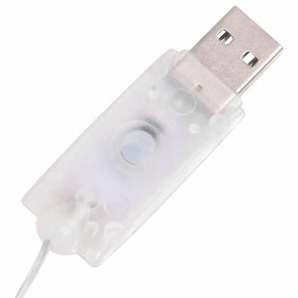 Декоративна фигура на снежен човек с LED лукс плат 120 см