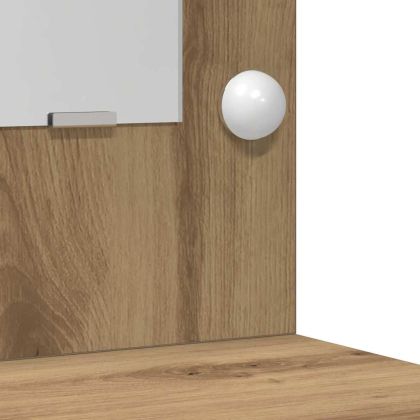 Тоалетка с рафт 3 pcs Кафяво 40 x 41 x 135 см Инженерно дърво