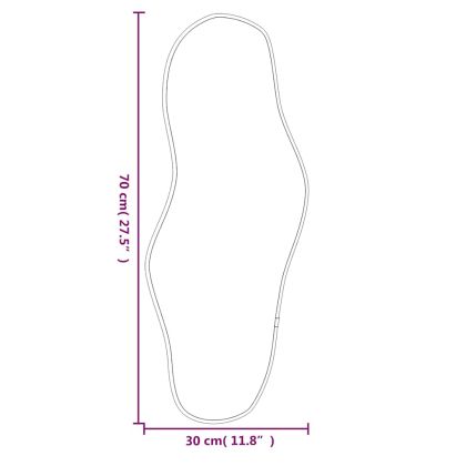 Стенно огледало сребро 70x30 см