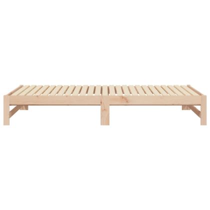 Разтегателно дневно легло, 2x(80x200) см, бор масив