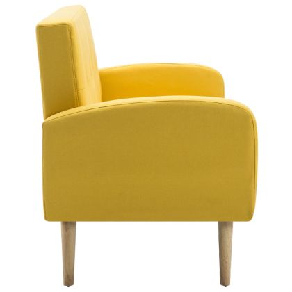 3-местен диван, текстил, жълт