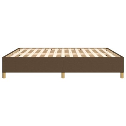 Рамка за легло с пружини, тъмнокафява, 160x200 см, плат