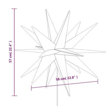 Коледни лампи с шипове, 3 бр, LED, сгъваеми, жълта, 57 см