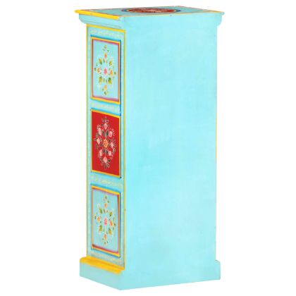 Ръчно декориран висок шкаф, 40x30x90 см, мангово дърво масив