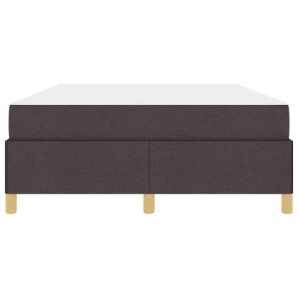 Рамка за легло с матрак Тъмен кафяв 160 x 200 cm текстил