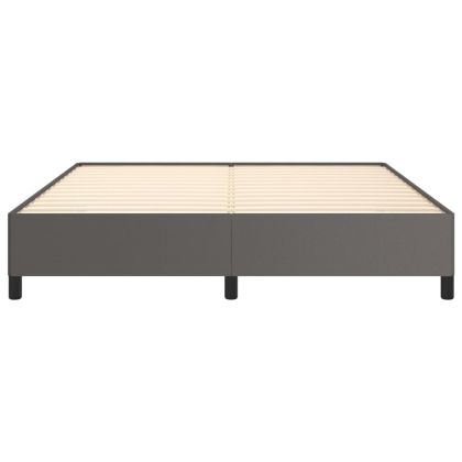 Pамка за легло сива 160x200 см изкуствена кожа