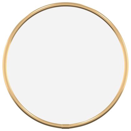 Стенно огледало злато Ø 20 см кръгло