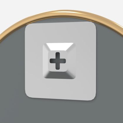 Стенно огледало злато Ø 20 см кръгло