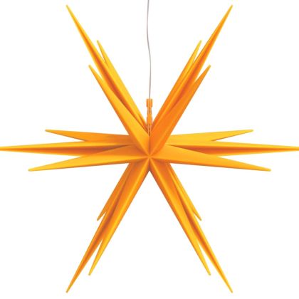 Коледна лампа с LED, сгъваема, жълта, 43 см