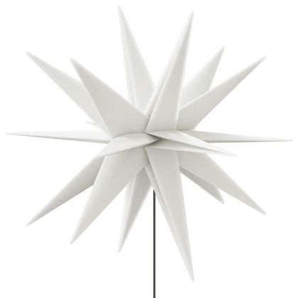 Коледна лампа със заземяващ шип, LED, сгъваема, бяла, 57 см