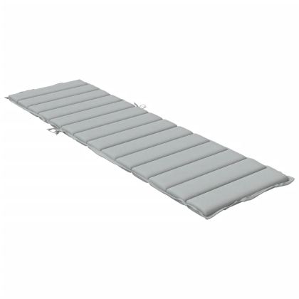 Шалте за шезлонг, меланж светлосиво, 200x50x4 см, плат