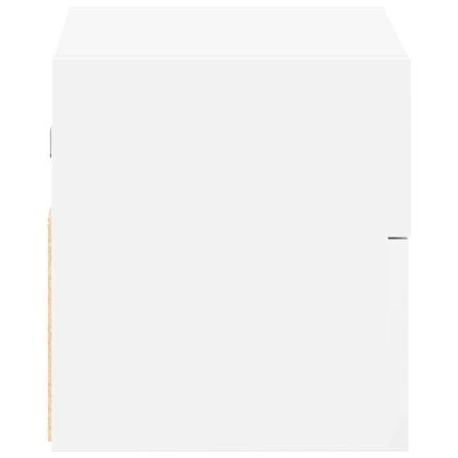 Стенно нощно шкафче в бяло 45x26x28,5 cm