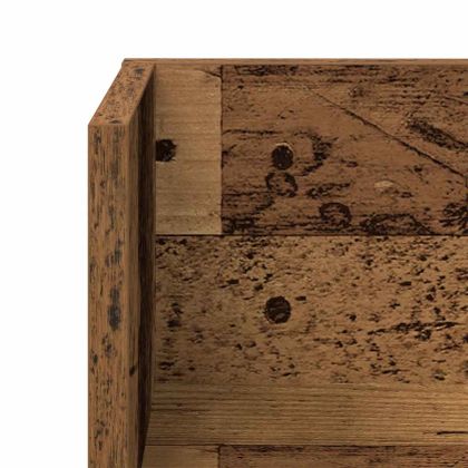 Стенни рафтове 2 бр старо дърво 75x16,5x16,5 см инженерно дърво