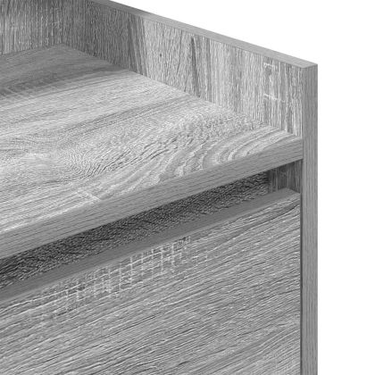 Нощно шкафче с 2 чекмеджета, сив сонома, 38x34x80 см