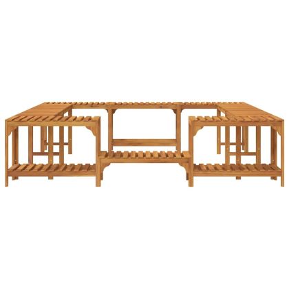 Квадратна Открита Вана Ограждение Кафяво 230 x 230 см