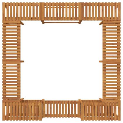 Квадратна Открита Вана Ограждение Кафяво 230 x 230 см