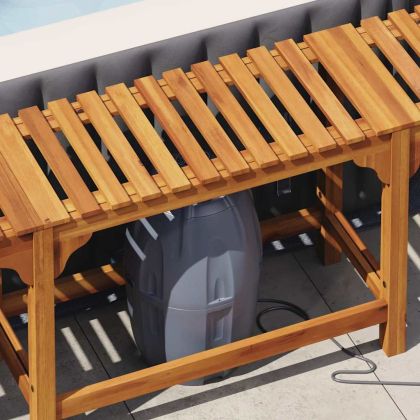 Квадратна Открита Вана Ограждение Кафяво 250 x 250 cm