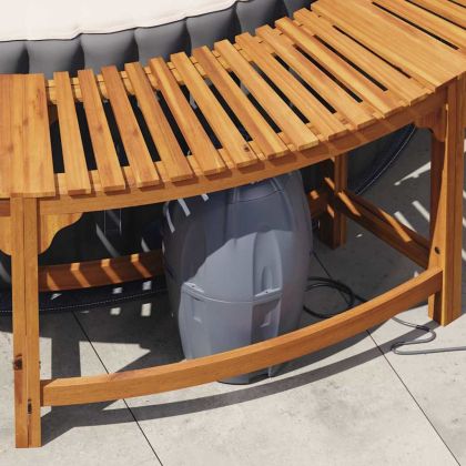 Ограждение за кръгла гореща вана Кафяво Ø275 см