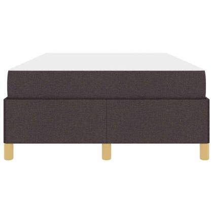 Рамка за легло с матрак Тъмен кафяв 120 x 200 cm текстил