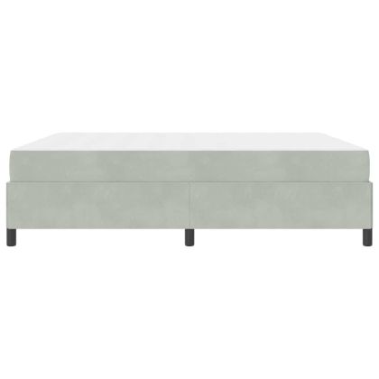 Рамка за легло с матрак Светлосиво 180 x 200 cm текстил