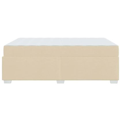 Рамка за легло с матрак Крем 160 x 200 cm текстил