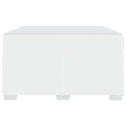 Рамка за легло с матрак Бяло 120 x 190 cm текстил