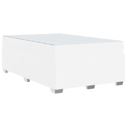 Рамка за легло с матрак Бяло 120 x 190 cm текстил