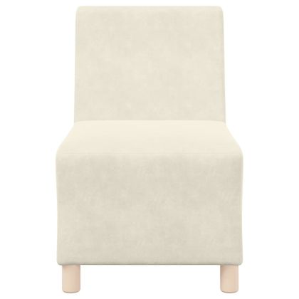 Модулен диван без ръкави 2 pcs Крем 55 x 74 x 82 см Кадифе