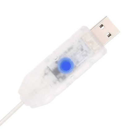 Изкуствена коледна елха с флокиран сняг, 200 LED лампи, 210 см