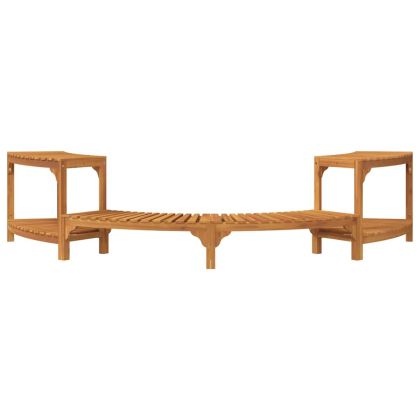 Кръгла открита гореща вана Кафяво 272 x 120 x 55.5 см