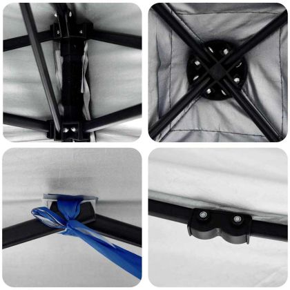 Шатър с автоматично отваряне Оранжево 250 x 250 cm текстил