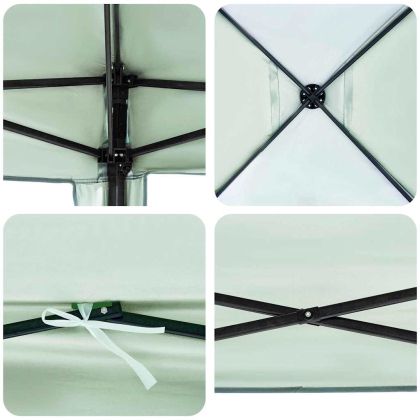 Шатър с автоматично отваряне Зелен 300 x 300 cm текстил