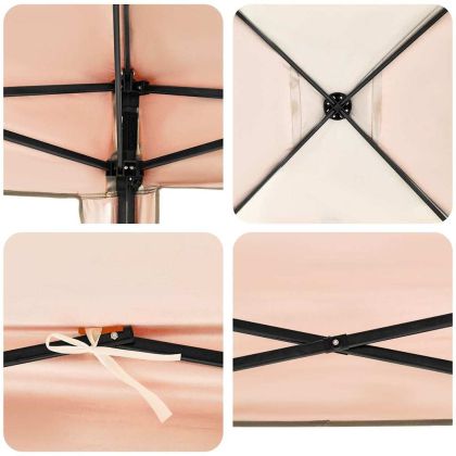 Шатър с автоматично отваряне Оранжево 300 x 300 cm текстил