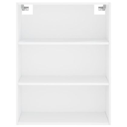 Висок шкаф, бял, 69,5x34x180 см, инженерно дърво